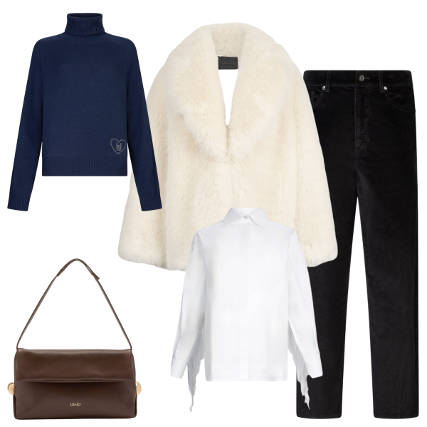 コート stellina bianca coat 3Y Cappotto Donna in pelliccia sintetica bianco - Liu Jo